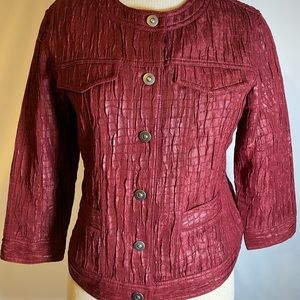 Ruby Rd. Burgundy Blazer